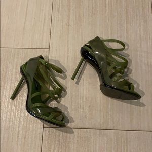 Melissa + Jean Paul Gaultier green heeled sandal